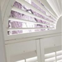 Shaped white blinds
