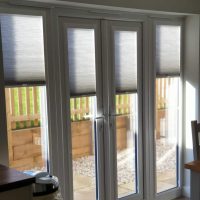patio door blinds half closed