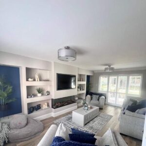 Plastered Media Wall & shutters