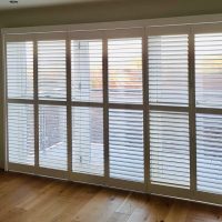 closed full height tracked shutters