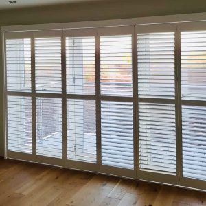 closed full height tracked shutters