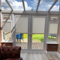 half open conservatory blinds