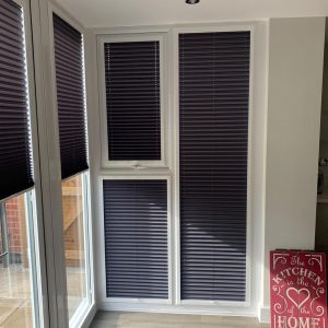 perfect fit pleated blinds on full height windows