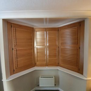closed wooden shutters