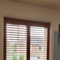 open wooden shutters