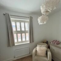 cream tier on tier shutters