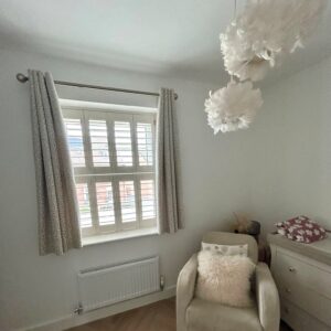 cream tier on tier shutters