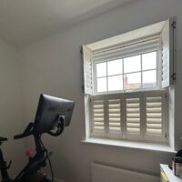 cream tier on tier shutters