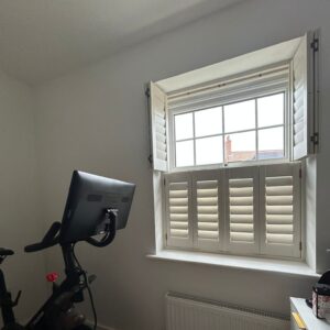 cream tier on tier shutters
