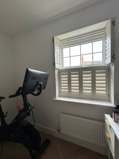 cream tier on tier shutters