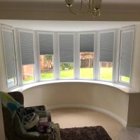 duette blinds on bay window