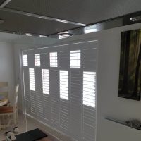 closed tracked shutters