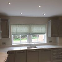 Roman blind in kitchen