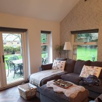 Grey electric Alexa blinds in Northampton by Fraser James Blinds