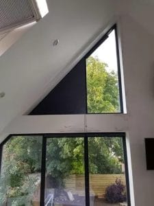 Blinds for triangle windows