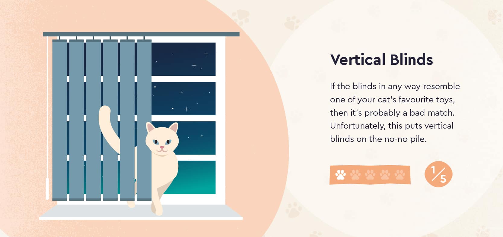Vertical Blinds not a safe option for cat owners