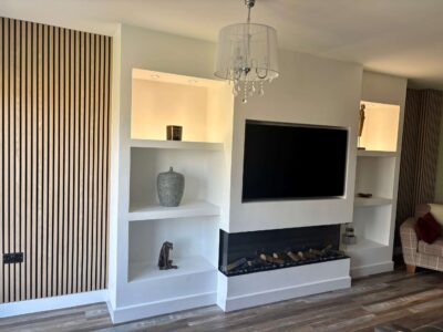 Plastered Media Wall